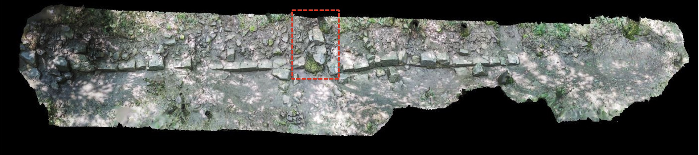 North-eastern section with transverse wall