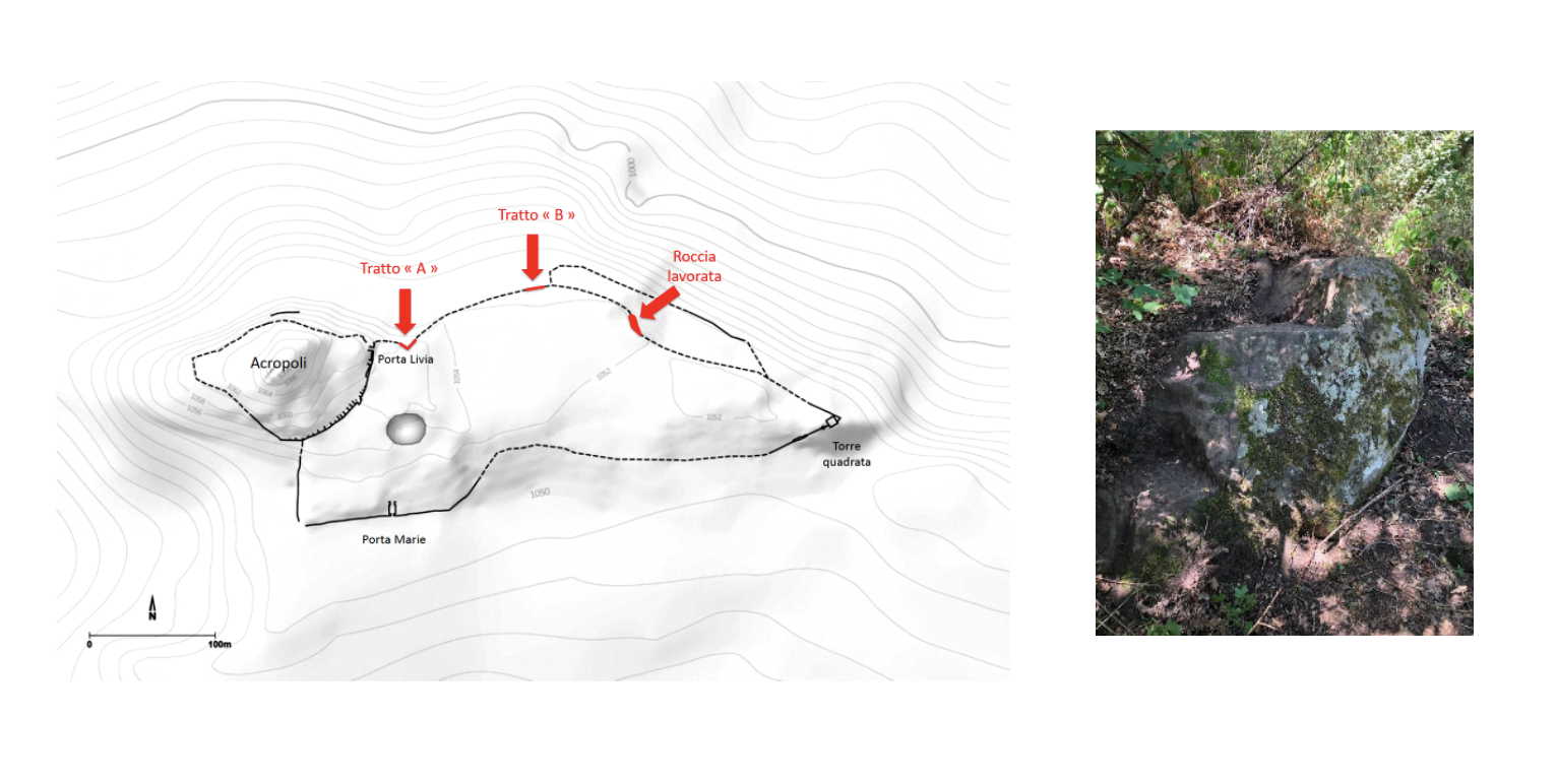 Sections of the northern wall investigated in 2021